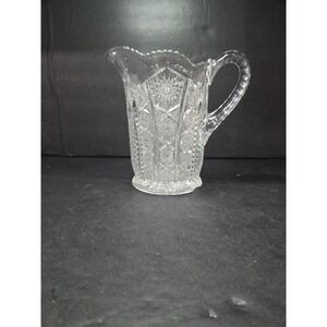 Indiana Glass Paneled Daisy Pitcher, EAPG Pitcher, 32 oz Serveware, Glassware‎